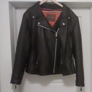 Women's Leather Biker Jacket